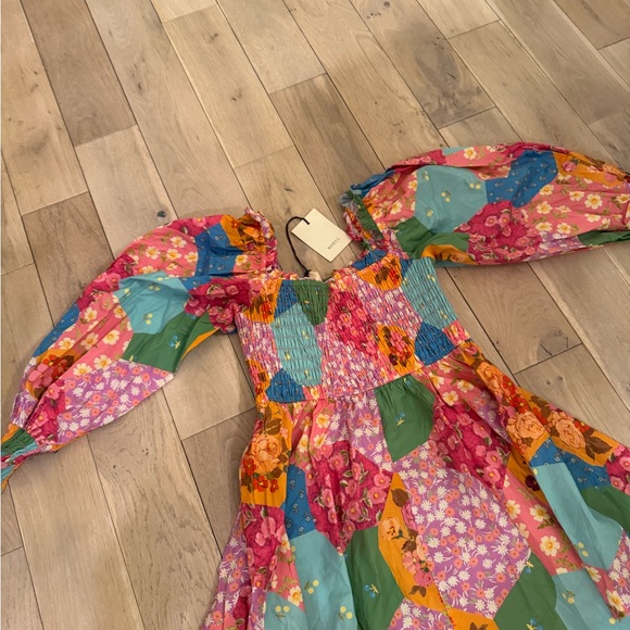 Spell Multicolor Floral Smocked Dress - Picture 5 of 10